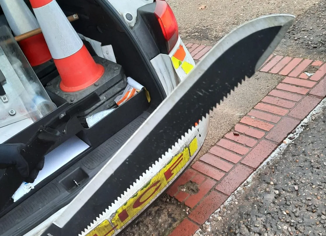 Police recover machete in Peterborough following tip-off