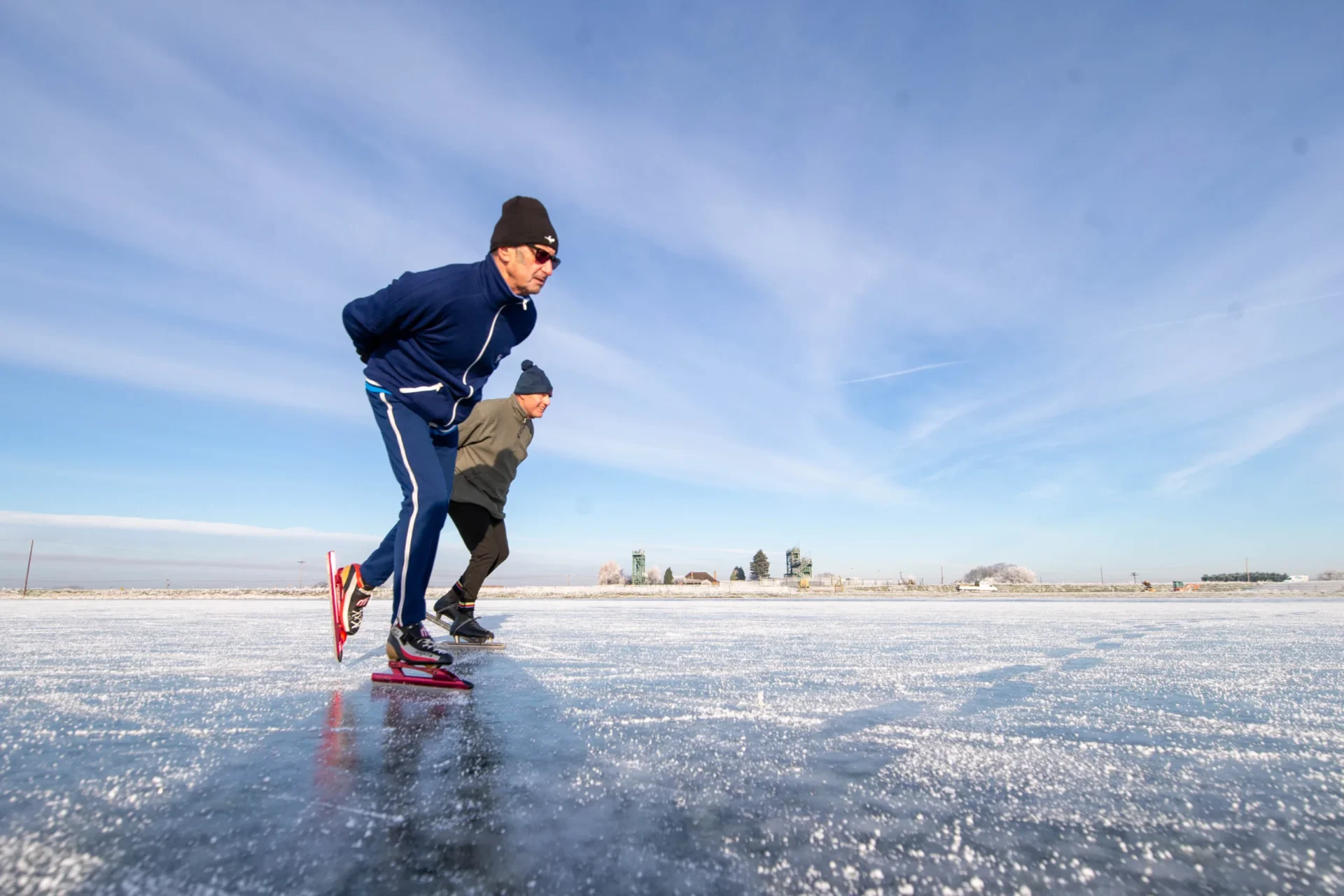 Fen Skaters as the temperature drops below zero again in Cambridgeshire - News for Peterborough and Cambridgeshire News for Peterborough and Cambridgeshire -