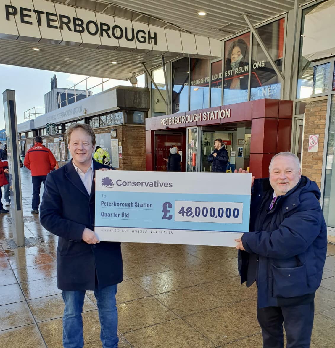 CambsNews was the first to pick up the political gesturing by the council on behalf of its Conservative leader Wayne Fitzgerald and the Conservative MP for Peterborough Paul Bristow, who retains this photo on his Facebook page