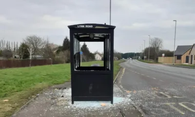 “We are reaching out to parents and guardians after the bus shelter on Lynn Road in Wisbech was vandalised with bricks” says Cambs Police.