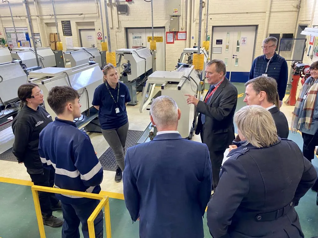 Shadow Energy Minister Dr Alan Whitehead MP, and Labour's Andrew Pakes meeting engineering apprentices at Peterborough College Shadow Energy Minister Dr Alan Whitehead MP, and Labour's Andrew Pakes meeting engineering apprentices at Peterborough College