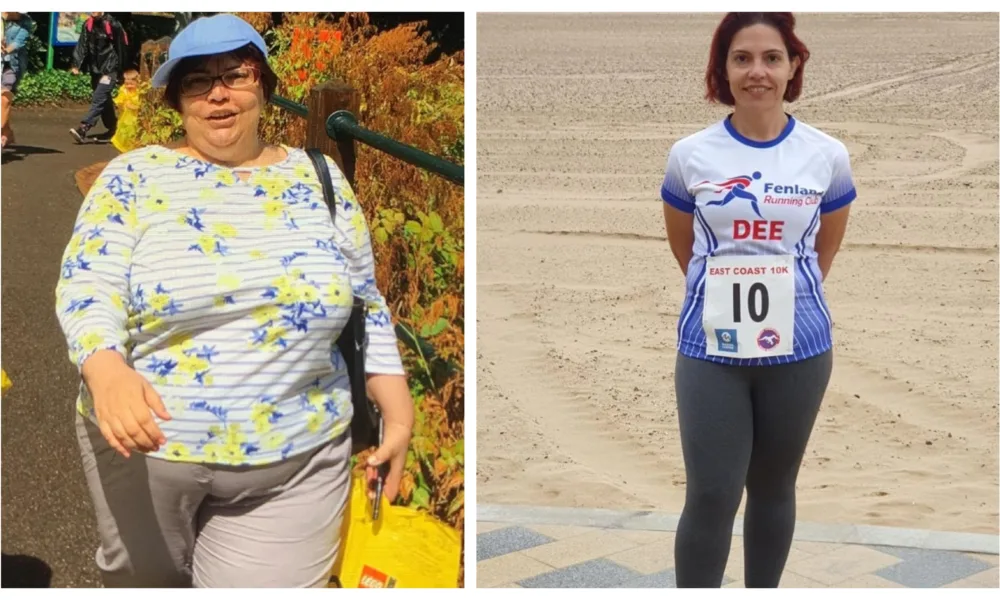 Dee Ucuncu: before and after photos show her remarkable weight loss achievement. PHOTO: Fenland District Council