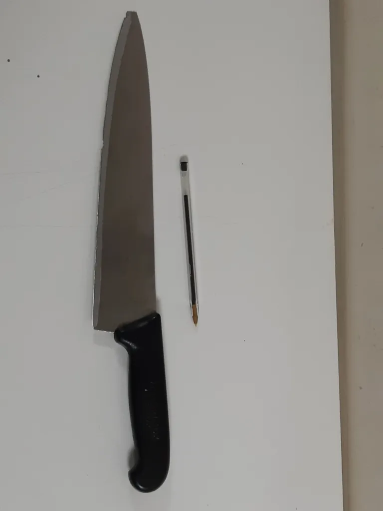 Photos from Peterborough police of their spot checks on off licences and shops in Woodston and Fletton. They took away a knife found next to a till in one of the shops. 