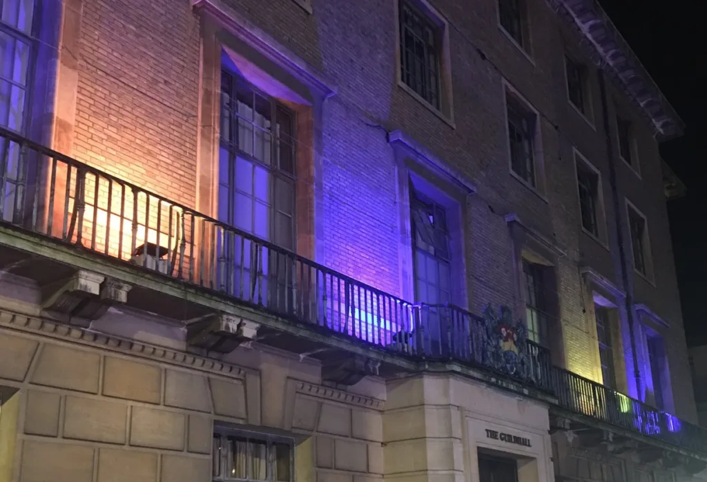 Cambridge City Council staff joined the national minute's silence at 11am on Friday to mark one year since the invasion of #Ukraine. The city council also has the Ukrainian flag flying above the Guildhall in Cambridge and are lighting up the building this weekend in solidarity with the Ukrainian people