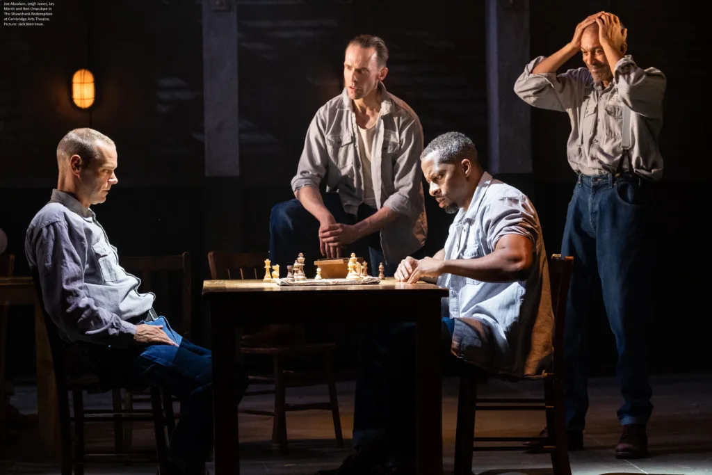 (L-R) Joe Absolom, Leigh Jones, Jay Marsh, Ben Onwukwe - Shawshank Redemption - UK Tour - Photo credit Jack Merriman