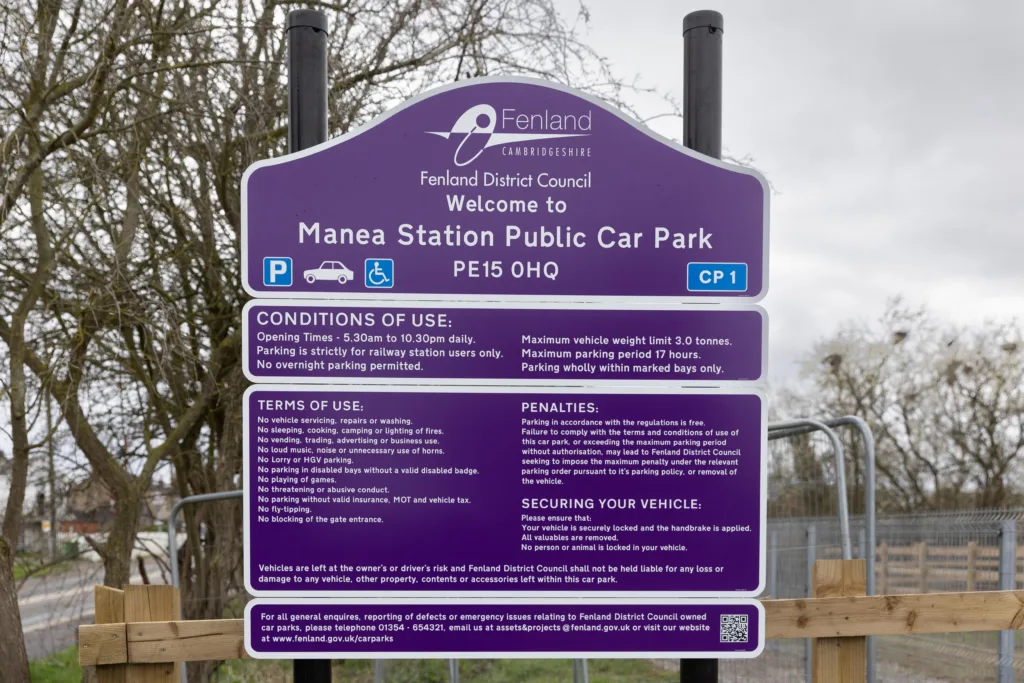 112 space car park not yet arriving at Manea station is a year late