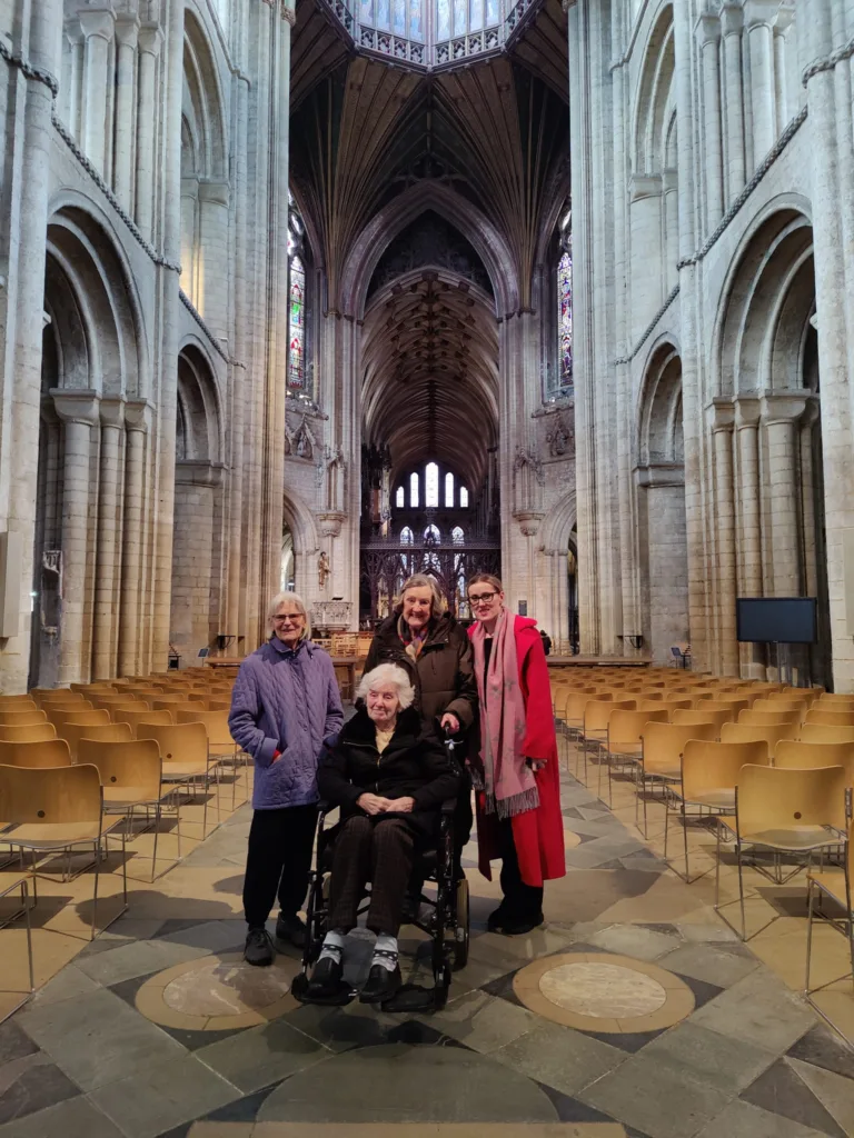 Hilton Park Care Home at Bottisham arranged for their resident, Betty, to visit Ely cathedral and to play, once more, the grand piano. 
