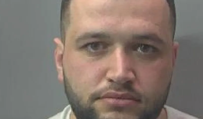 Erald Perlica refused to open the door as suspected drug packages could be seen being thrown from the bathroom window. Erald Perlica refused to open the door as suspected drug packages could be seen being thrown from the bathroom window.