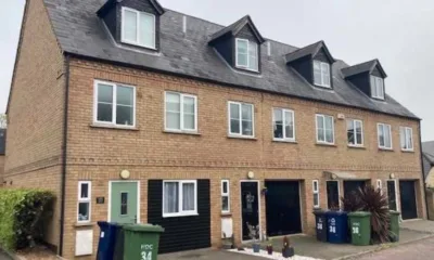 An Englishman’s home is his castle – and in this case, at St Neots, his garage is too. So, he can use it as a bedroom (end terrace)