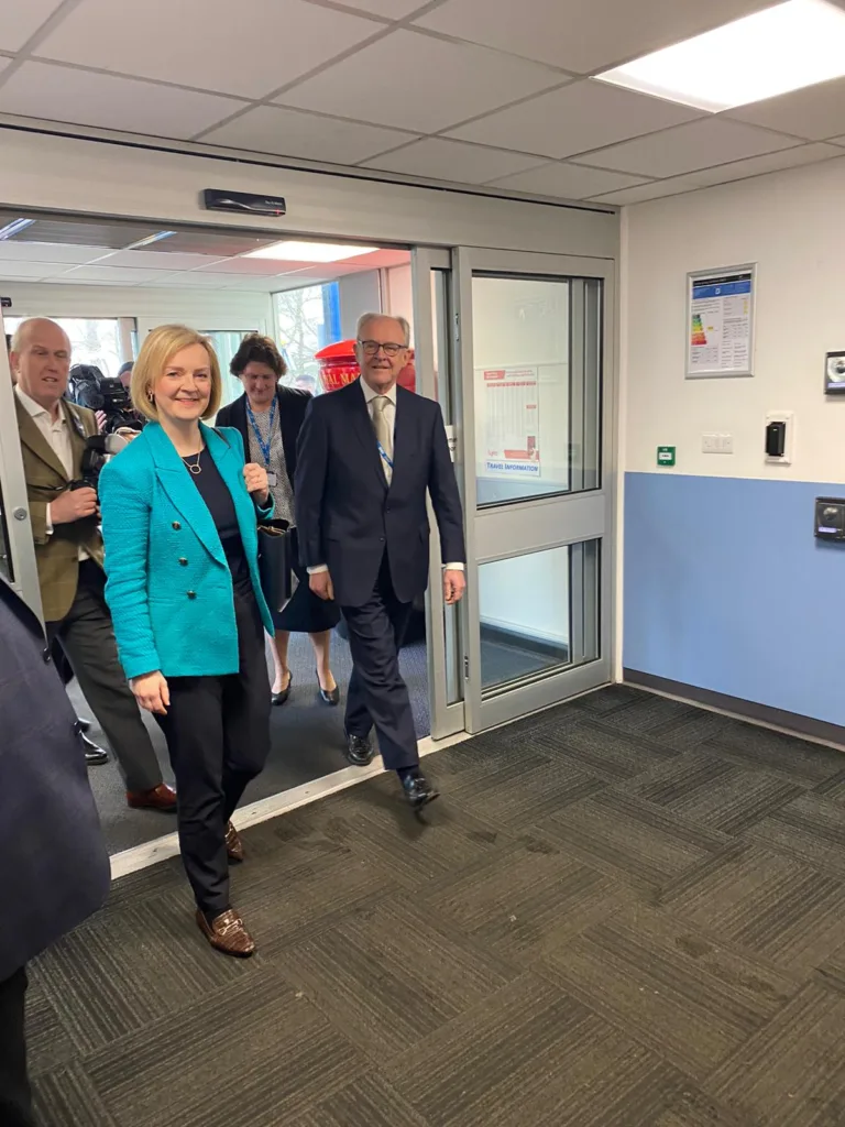 MP – and former prime minister – Liz Truss agreed that facilities at the QEH were “not fit for purpose”. Her comments came after a fact finding visit to the hospital today. PHOTO: QEH
