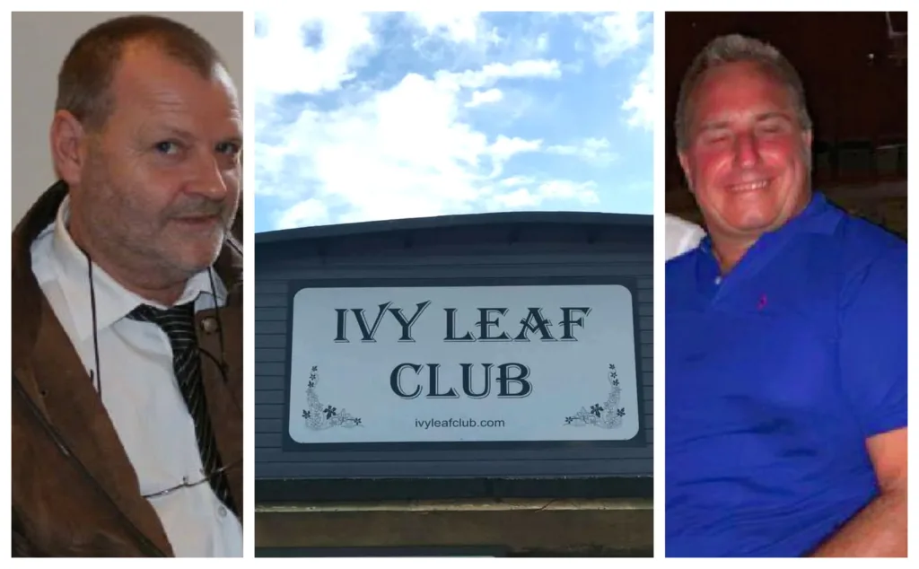 Tim Brown (left) former chairman of Ivy Leaf Club has received a life ban after his former friend Mark Smith (right) became chairman of the Whittlesey club. The club faces a financial and membership crisis.