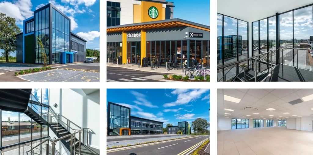 Barnack projects include this development of 4 state of the art detached office buildings. In 2019 Building 1 was built for the international coffee shop brand Starbucks also providing a drive thru facility. Buildings 2, 3 and 4 provide 9,000sqft and 5,400sqft and 4,300sqft respectively.