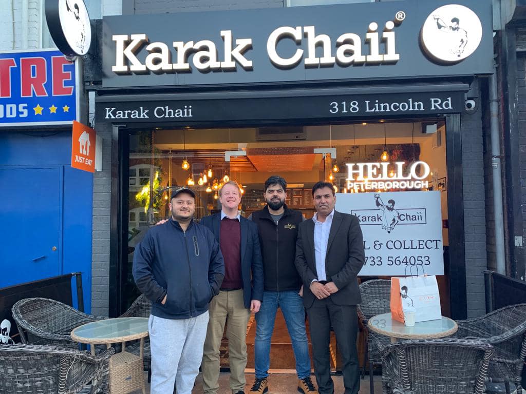 Carry on – the message to MP Paul Bristow after finding most back his support of local cafes and restaurants after he posted phots of a visit to Karak Chai in Lincoln Road, Peterborough