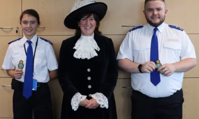 Aged only 17, Jade-Lee Davis and Billy Cunningham became the force's first High Sheriff cadets, nominated by their cadet leaders for their self-confidence, discipline and support to the force.
