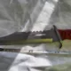 “During the search for the male, a large hunting 'RAMBO' style knife was located.