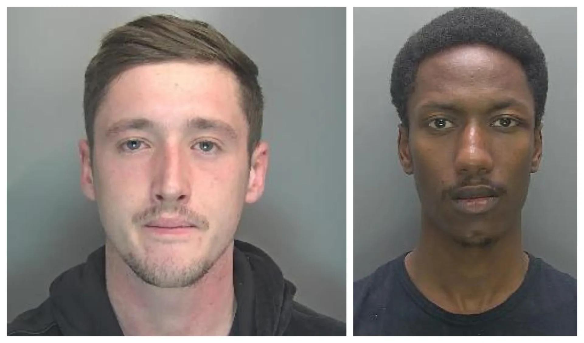 David Adupa custody photo.JPG final - News for Peterborough and Cambridgeshire News for Peterborough and Cambridgeshire - Joseph Lyon, 24, and David Adupa, 23, drove to the house in Littleport on 24 May 2020. It was there Lyon (left) squirted ammonia at a neighbour.
