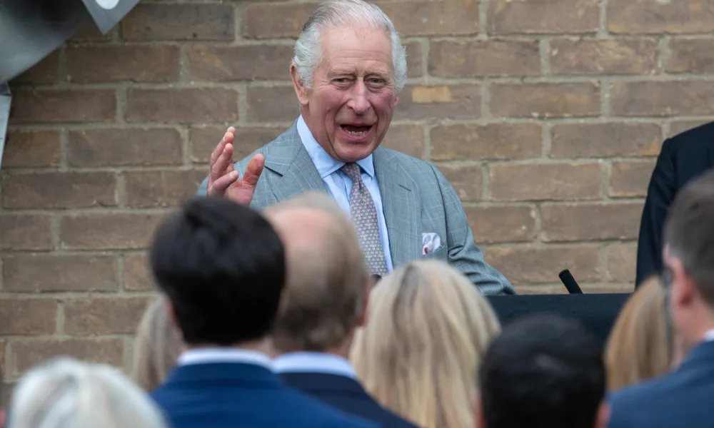 King Charles III at his first official engagement since the Coronation as he opened a new national Centre for Propulsion and Power at the Whittle Laboratory at the University of Cambridge on Tuesday. PHOTO: Bav Media