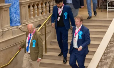 Peterborough MP Paul Bristow leaving Peterborough Town Hall after the local election count last May. PHOTO: Terry Harris