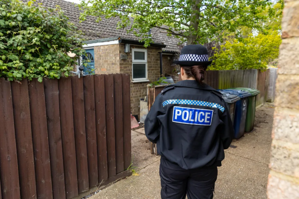 A murder investigation is underway following the death of a man in Ramsey, Cambridgeshire.. Emergency services were called to reports of concern for a man, in his 50s, at a property in Oswald Close at 3.41pm yesterday (2 May).
Oswald Close, Ramsey
Wednesday 03 May 2023. 
Picture by Terry Harris.