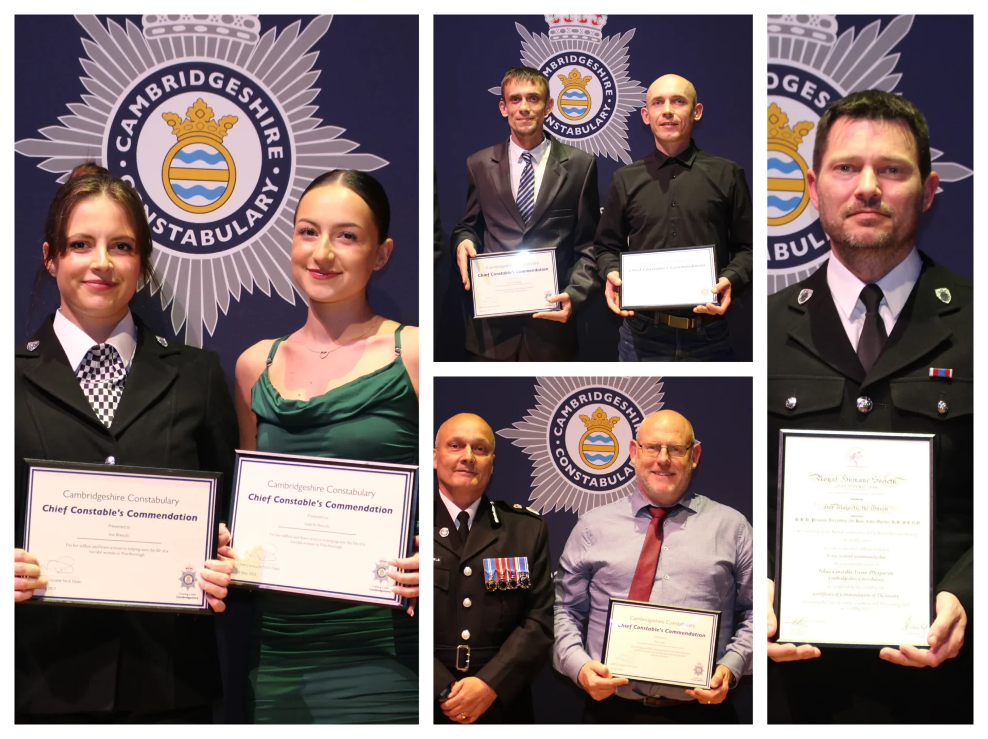 awards - News for Peterborough and Cambridgeshire News for Peterborough and Cambridgeshire - Chief Constable’s Commendations and Royal Humane Society and Long Service awards were handed out yesterday evening (18 May) at Hinchingbrooke House, in Huntingdon.