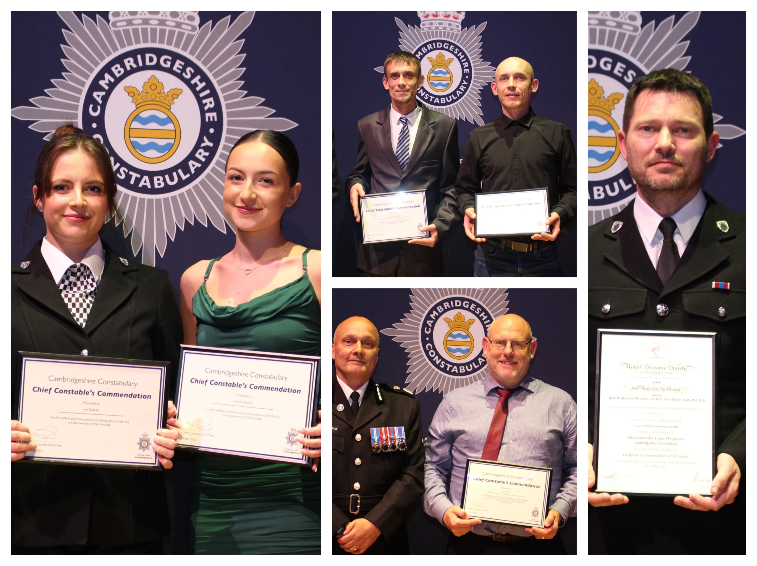 Chief Constable’s Commendations and Royal Humane Society and Long Service awards were handed out yesterday evening (18 May) at Hinchingbrooke House, in Huntingdon.