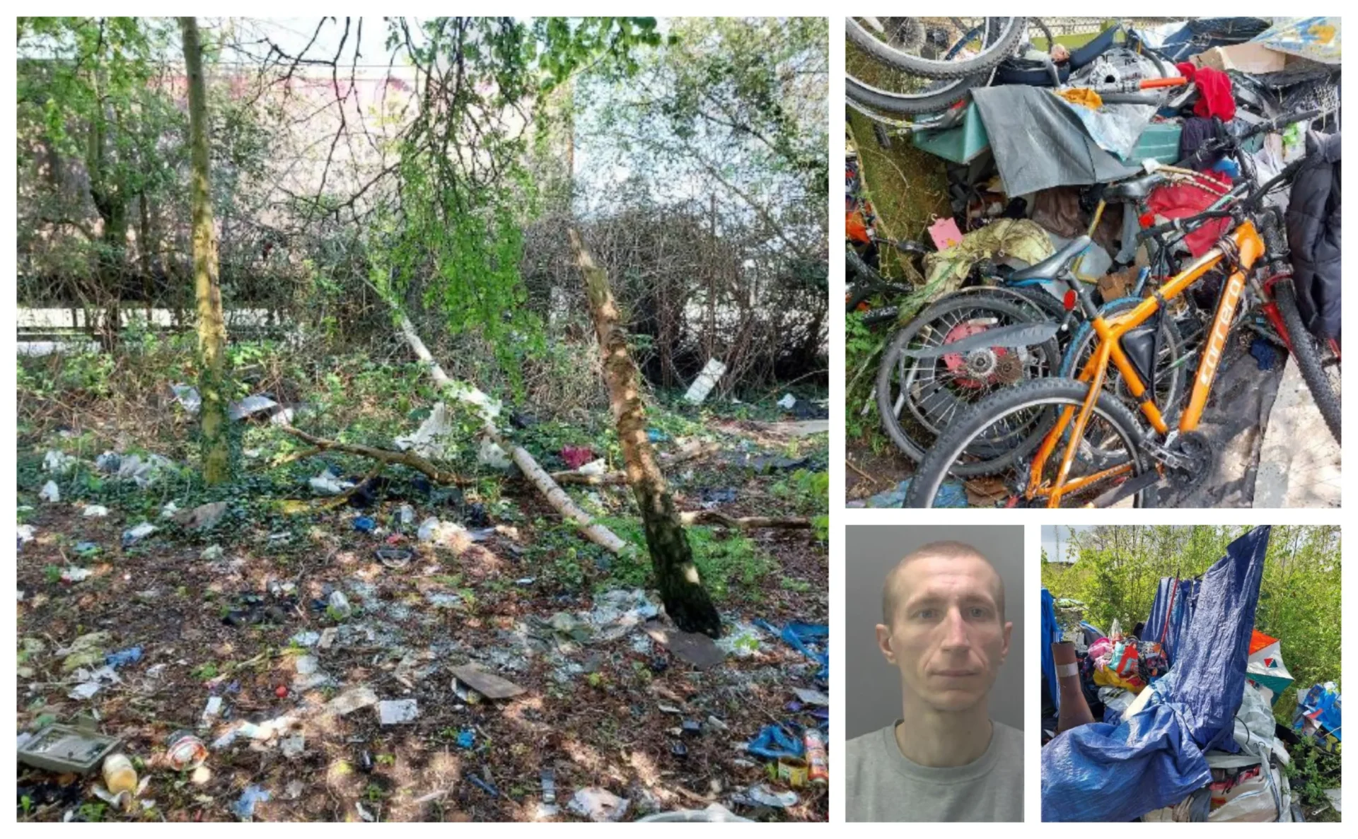 camp 8 - News for Peterborough and Cambridgeshire News for Peterborough and Cambridgeshire - Kamil Mielncizk, 31, is in prison for breaching a CBO, and entering Wisbech recycling centre through a fence. The homeless man lives on this campsite next to the centre and has refused all offers of help.