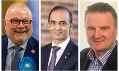 What now for Cllr Wayne Fitzgerald (left)? Today its been revealed that he has suspended Cllr Mohammed Farooq (centre) and allegedly for a leadership challenge. Right: Cllr Gavin Elsey is the 4th Tory councillor to quit in recent days.