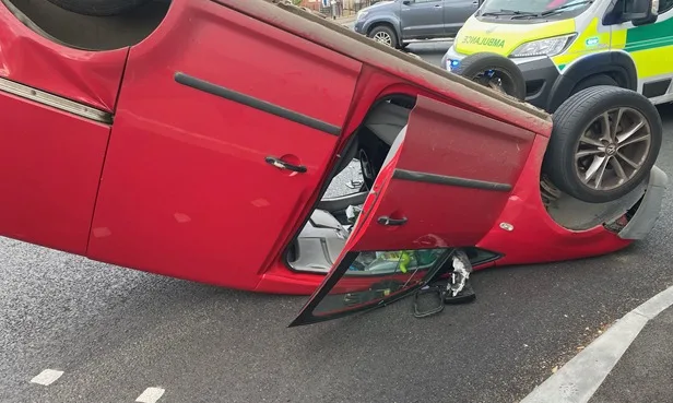 These were the dramatic scenes that greeted officers when they were called to a collision involving two vehicles in Cromwell Road, Wisbech, in August last year. 