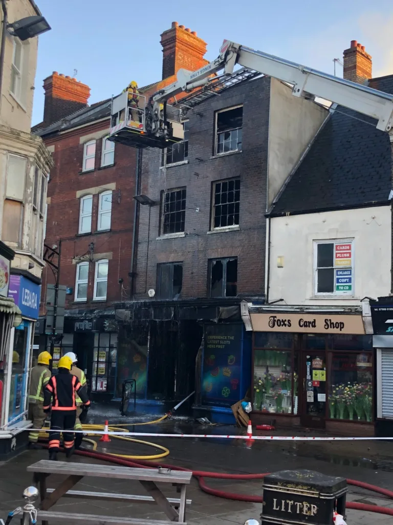 An application to demolish what is left of 5 Market Place Wisbech is before Fenland District Council. It was destroyed by fire more than a year ago.