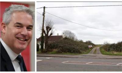 Local objector took the photo of the proposed sole site access which is via a small track off Upwell Road (shown above) that passes between terraced houses and a bungalow. MP Steve Barclay (left) wrote to Planning Inspectorate supporting Fenland Council’s refusal.