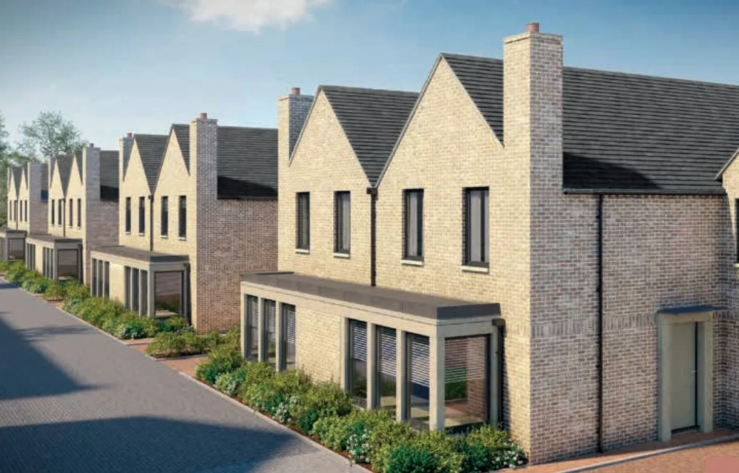 Computer generated image of houses being built at Histon Road, Cambridge, where work has fallen behind schedule. Computer generated image of houses being built at Histon Road, Cambridge, where work has fallen behind schedule.