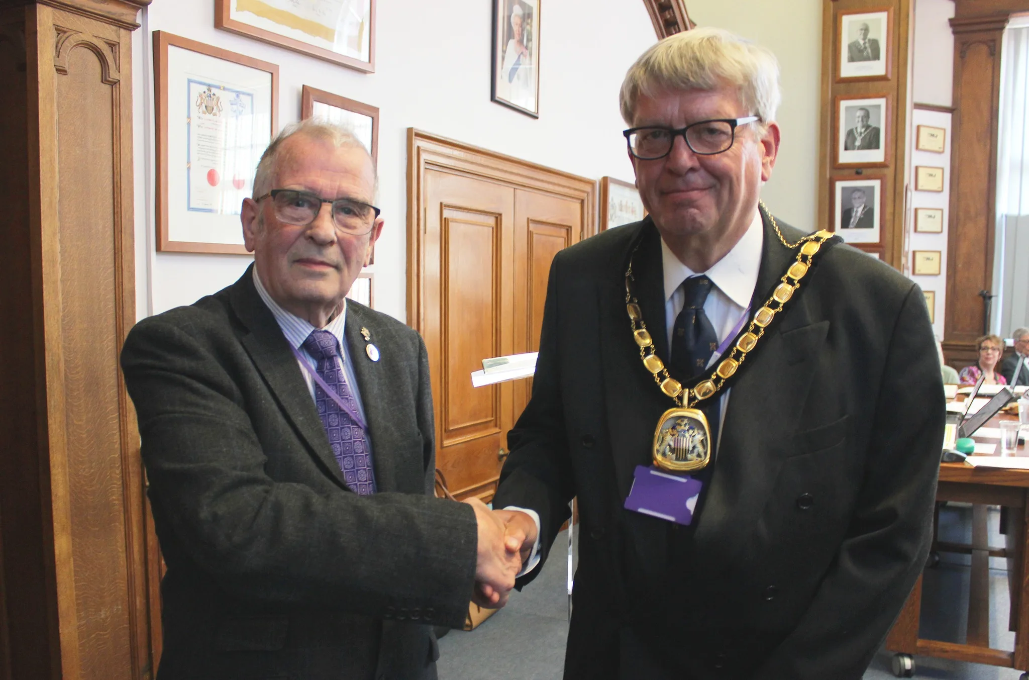 Cllr Alex Miscandlon (left) said the county council have a legal obligation to maintain the roads to a standard that is fit and usable by the public “and I'm glad we're taking legal advice on getting it done”. Cllr Alex Miscandlon (left) said the county council have a legal obligation to maintain the roads to a standard that is fit and usable by the public “and I'm glad we're taking legal advice on getting it done”.