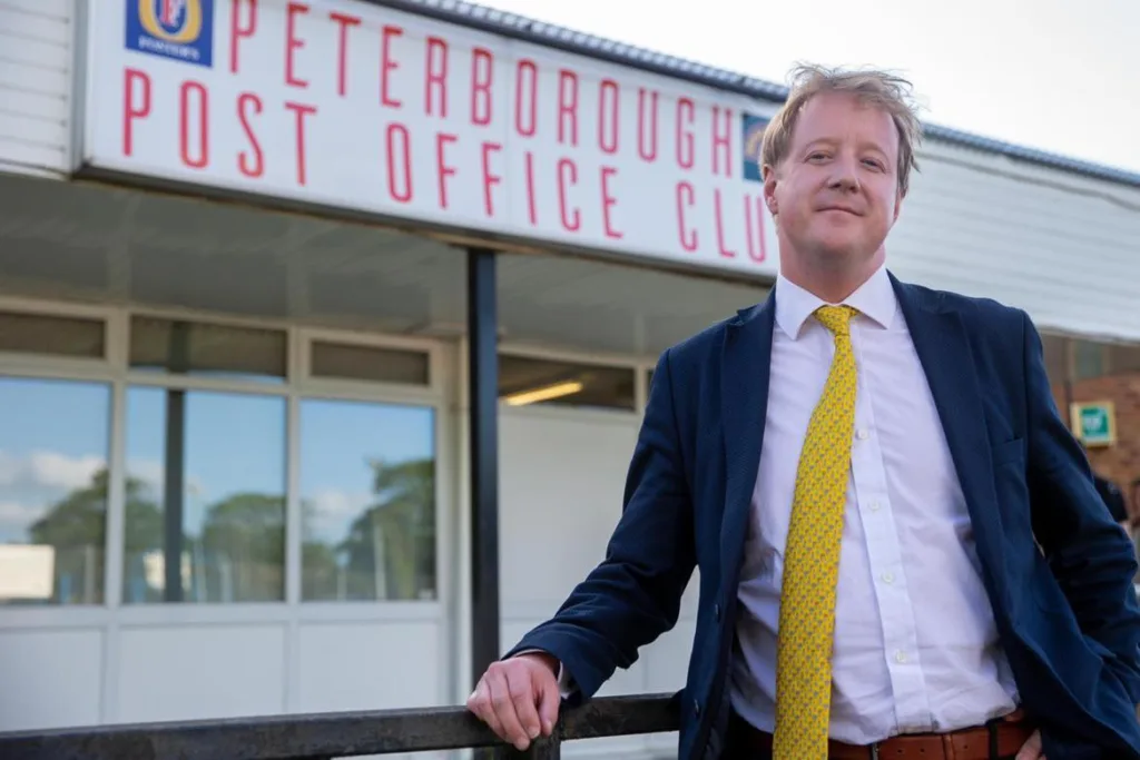 One of the guests to be interviewed on his show is Conservative MP for Peterborough, Paul Bristow. He arrived 20 minutes before showtime. PHOTO: Terry Harris for CambsNews