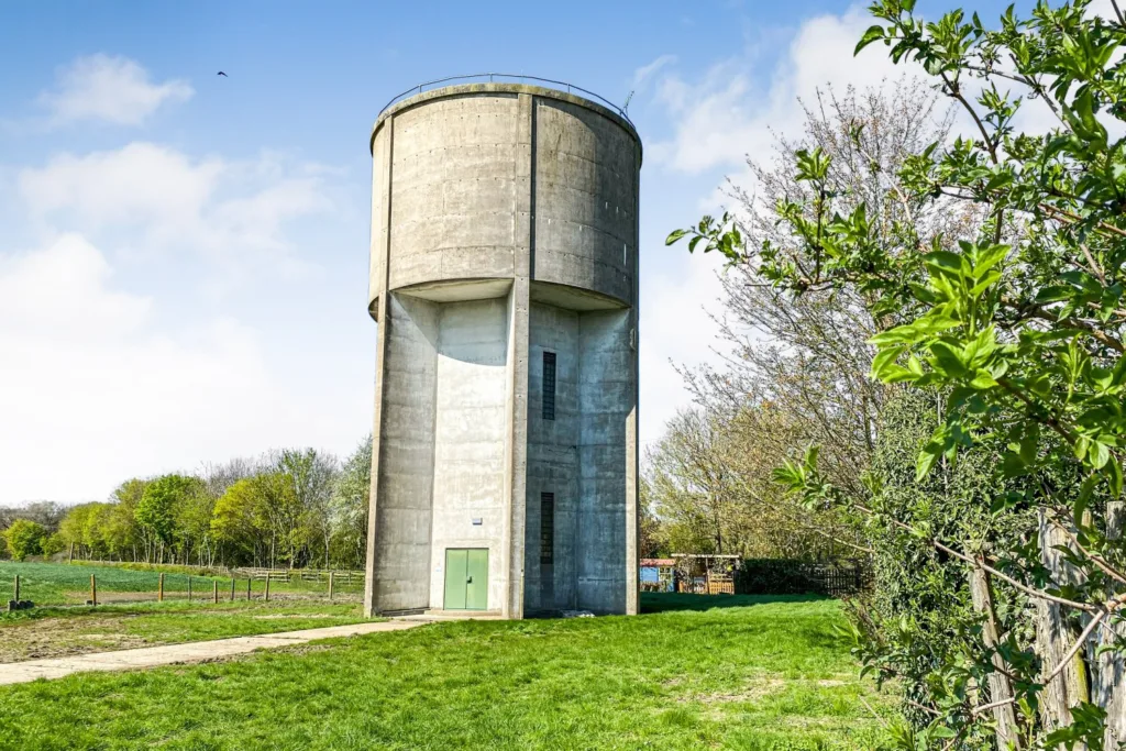 The disused water tower sits on a third of an acre site at Perry, eight miles north west of Huntingdon. It has sold at auction for three times the guide price. 
