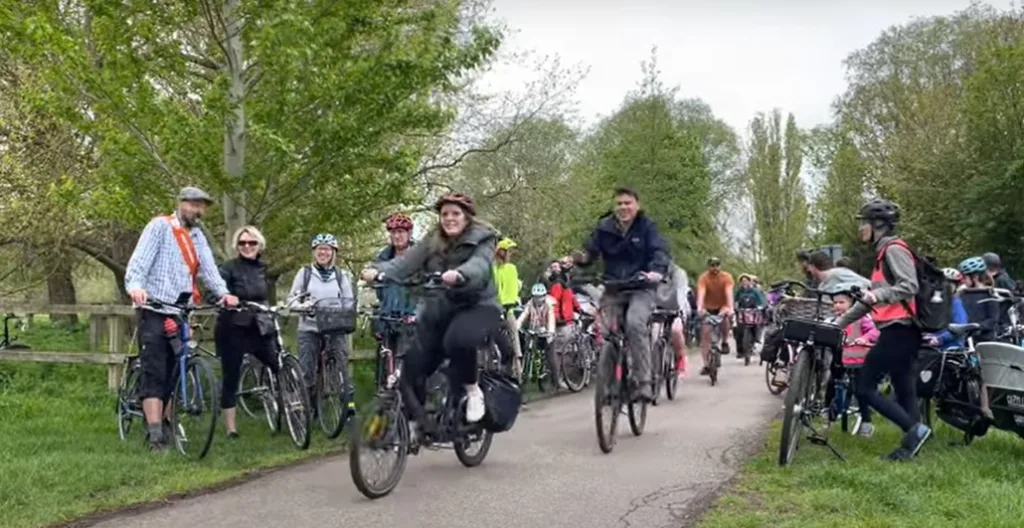 Nearly 800 people cycled from Cambridge to Reach Fair on the May Day Bank Holiday, with many undertaking the ride for the first time. 

