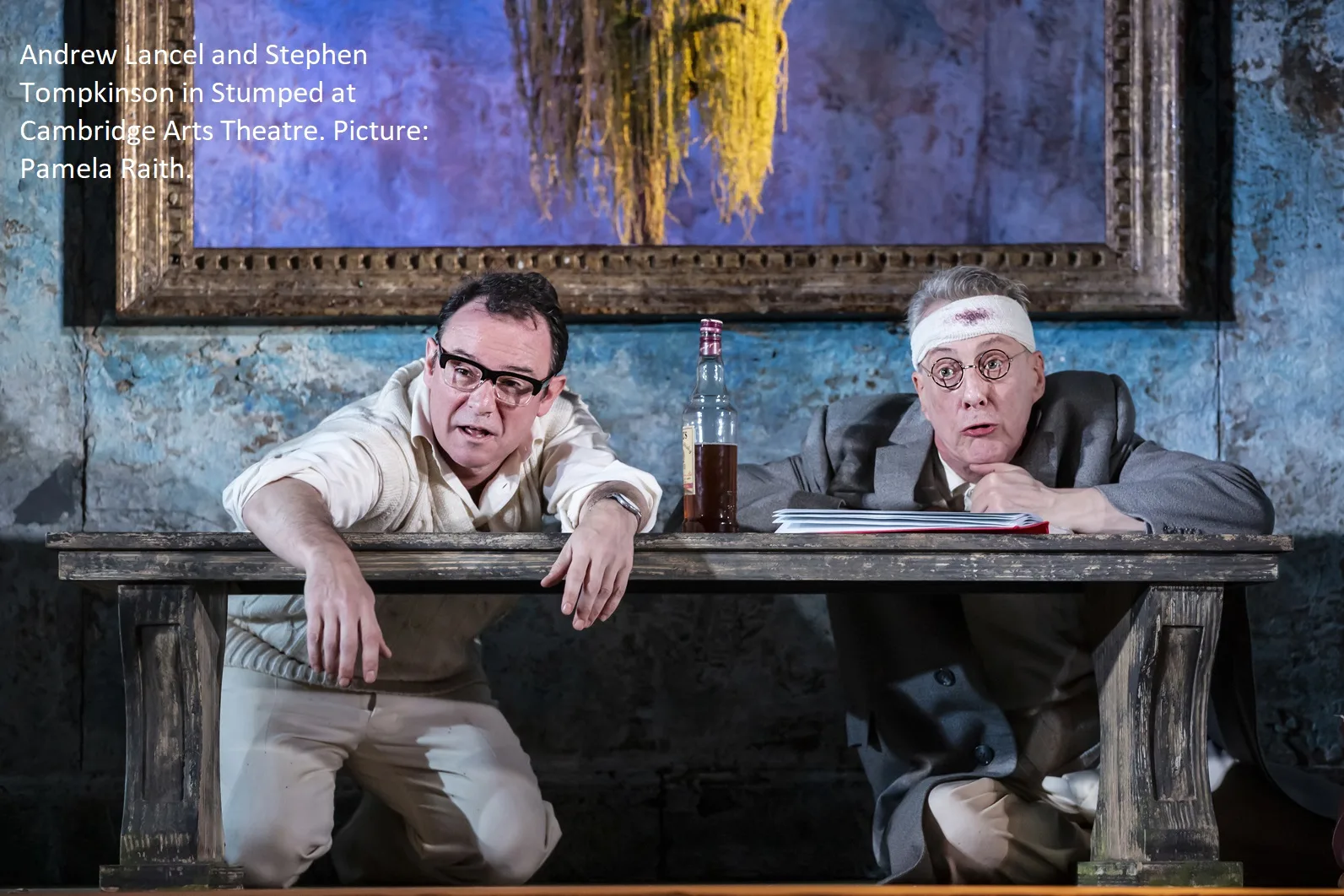 Stumped is at Cambridge Arts Theatre until Saturday, June 10 and then at Hampstead Theatre in London from June 16 to July 22. PHOTO: Pamela Raith Photography Stumped is at Cambridge Arts Theatre until Saturday, June 10 and then at Hampstead Theatre in London from June 16 to July 22. PHOTO: Pamela Raith Photography