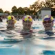 Over 200 swimmers rise early for the 4:30am Summer Solstice Sunrise to take a swim in the city’s Lido Pool, City Lido, Peterborough Wednesday 21 June 2023. Picture by Terry Harris.
