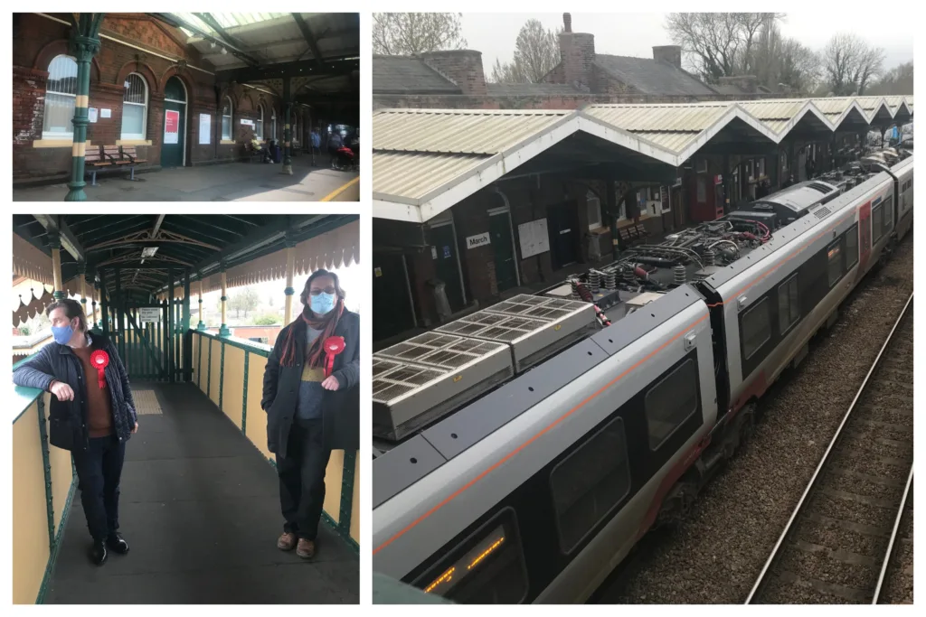 5: 2 years apart - 2021 campaigning now #BetterTransportWeek 2023 #SixDistrictChallenge back in the #FabulousFens at #MarchRailwaySyation