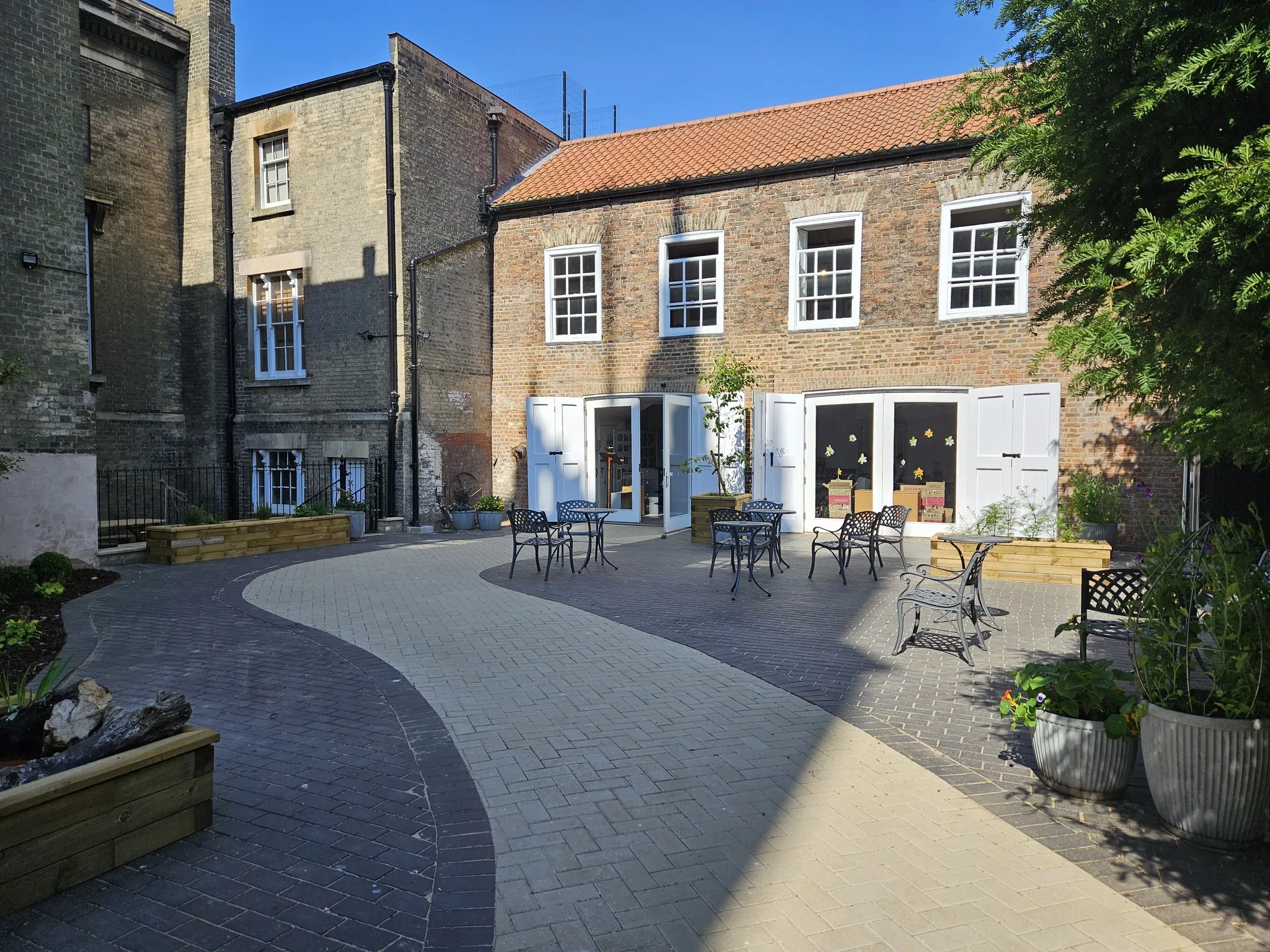 All visitors now enter through the new garden opposite St Peter's Church tower on museum open hours, 10 - 4, Wednesday to Saturday. All visitors now enter through the new garden opposite St Peter's Church tower on museum open hours, 10 - 4, Wednesday to Saturday.