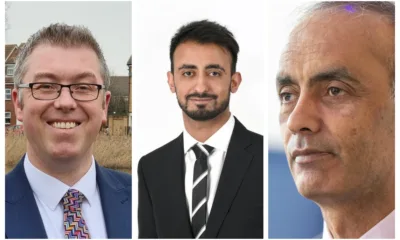 Three councillors quit Conservative group on Peterborough City Council amid bullying allegations. From left: John Howard, Saqib Farooq and Mohammed Farooq