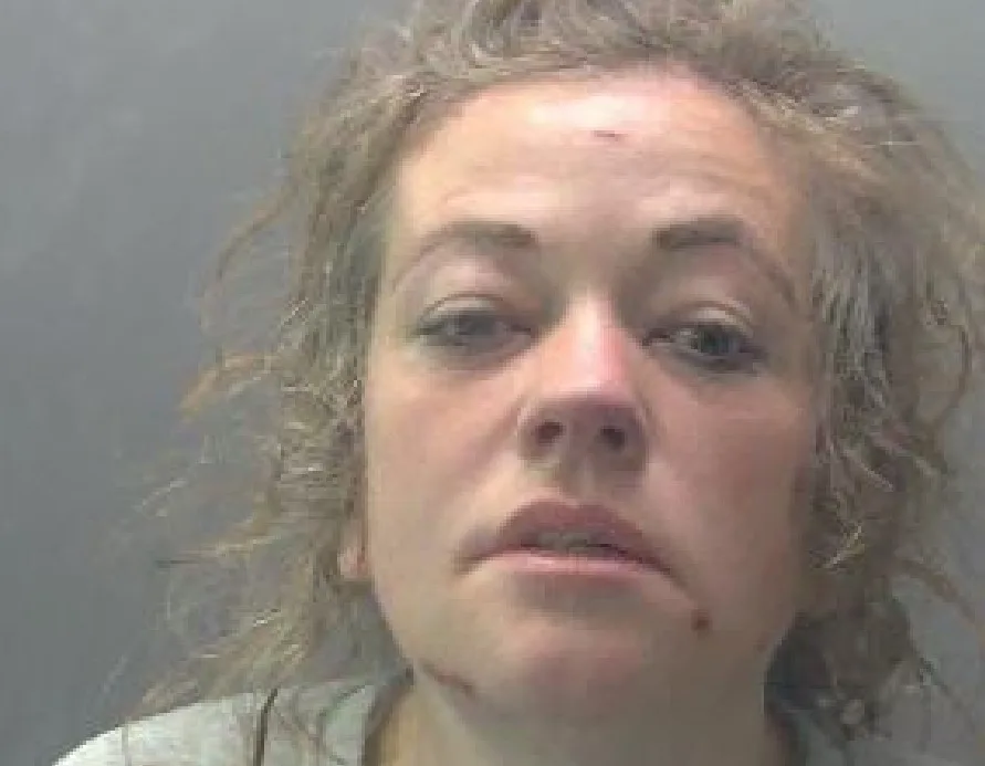 Jolene Maughan, 35, was arrested in Geneva Street, Peterborough city centre, on Tuesday (17 October) by officers from the local Neighbourhood Policing Team. Jolene Maughan, 35, was arrested in Geneva Street, Peterborough city centre, on Tuesday (17 October) by officers from the local Neighbourhood Policing Team.