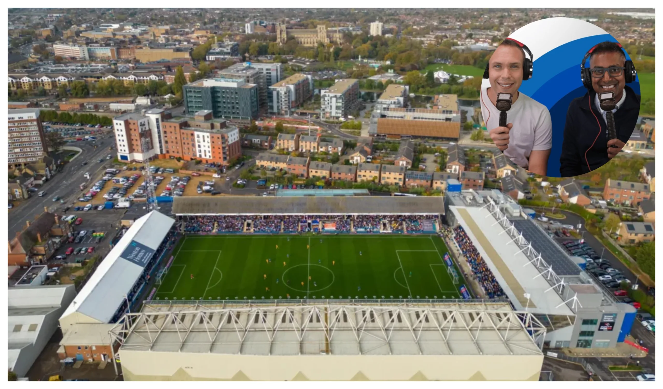 Commentary for the subscription service at Peterborough Utd will be provided by Chris Dowsett and Nilesh Patel (inset). PHOTOS: Terry Harris/Peterborough United Chairman Darragh MacAnthony said: “I think it is important to listen to your fan-base and there is no doubt that we perhaps started sprinting before we were jogging.