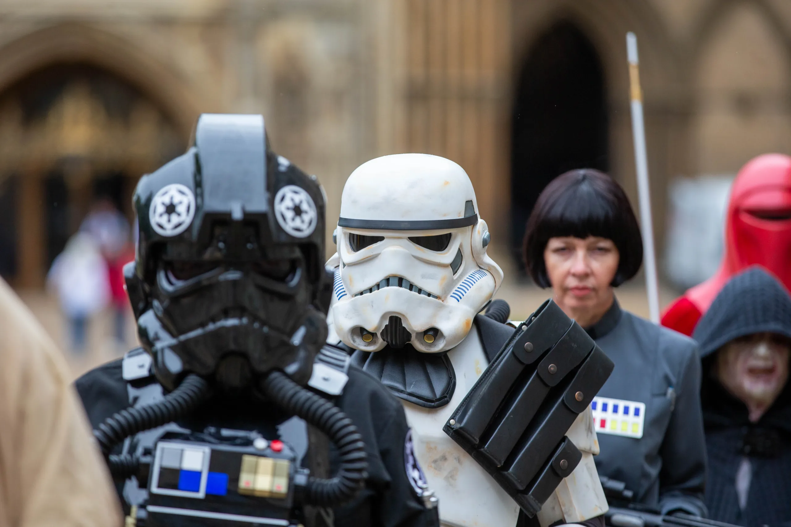 Star Wars Cosplay at the cathedral. The Unofficial Galaxies Exhibition The privately owned exhibition of authentic movie memorabilia will open on Wednesday July 19 in Peterborough Cathedral. PHOTO: Terry Harris Star Wars Cosplay at the cathedral. The Unofficial Galaxies Exhibition The privately owned exhibition of authentic movie memorabilia will open on Wednesday July 19 in Peterborough Cathedral. PHOTO: Terry Harris