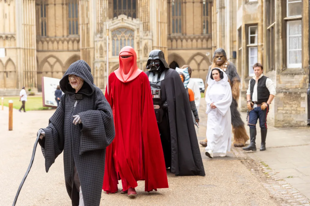 Star Wars Cosplay at the cathedral. The Unofficial Galaxies Exhibition The privately owned exhibition of authentic movie memorabilia will open on Wednesday July 19 in Peterborough Cathedral. PHOTO: Terry Harris 