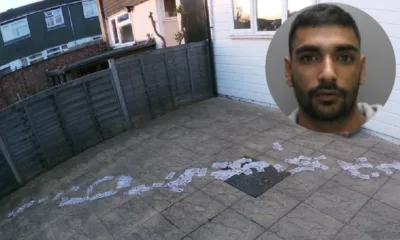St Neots drug dealer Amar Hussain who threw thousands of pounds from a window in an attempt to hide it from police has been jailed.
