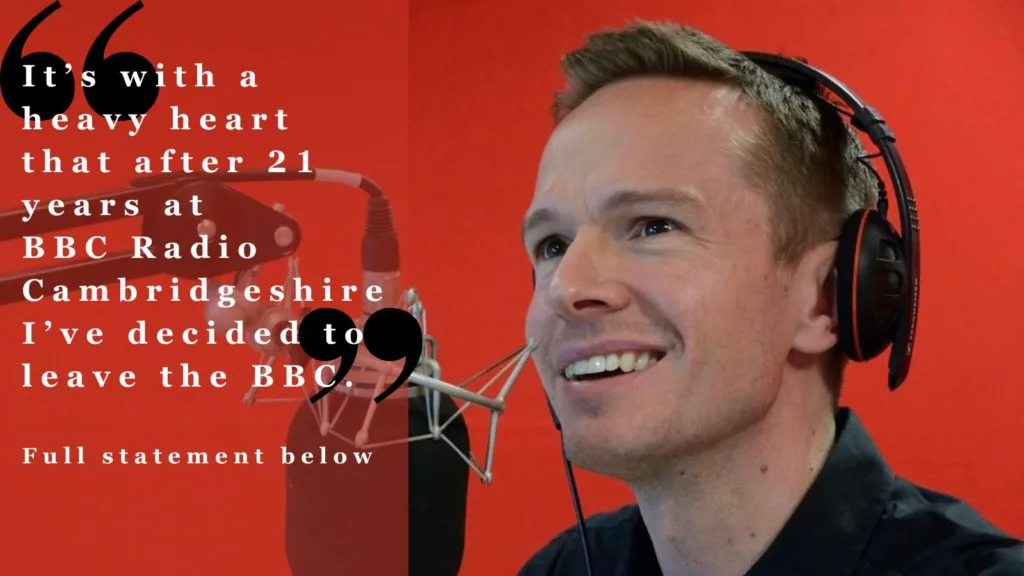 How Jeremy Sallis announced his departure from the BBC on Twitter