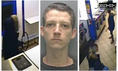 Joel Reed has been jailed for a robbery at a Cambridge launderette. He was caught on CCTV brandishing a knife.