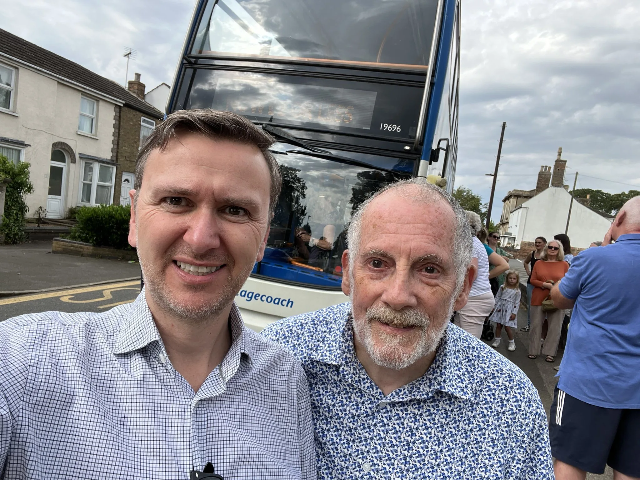 On Saturday Andrew Pakes, Labour candidate for Peterborough, who is co promoting a petition to save the service, met supporters who turned up to ride the threatened service from Thorney and Eye. On Saturday Andrew Pakes, Labour candidate for Peterborough, who is co promoting a petition to save the service, met supporters who turned up to ride the threatened service from Thorney and Eye.