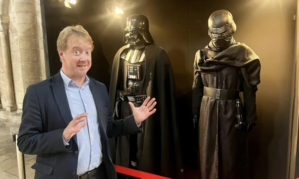 MP Paul Bristow, on a visit to the Star Wars exhibition at Peterborough Cathedral, has written to the chief executive of the city council seeking confirmation they are not looking to introduce a 4-day week into the Peterborough council. PHOTO: Paul Bristow