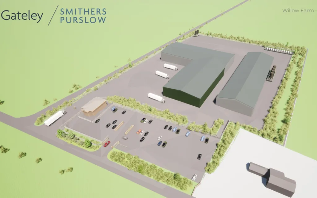 Concept photos submitted by Corkers Crisps to East Cambridgeshire District Council offering an impression of the entrance to their proposed new factory and an idea of what it might look like.